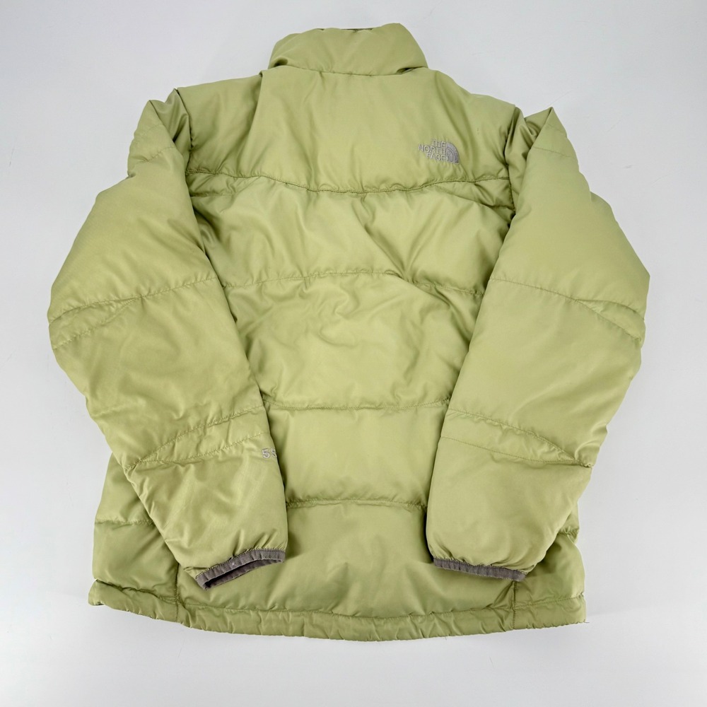 The North Face 550 Down Puffer Jacket Womens Medium Sage Green ALZ8 Full Zip - Picture 2 of 8